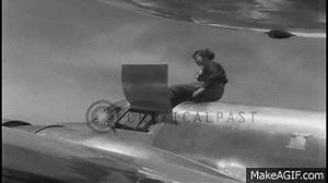 Amelia Earhart gets into her Lockheed L-10E Electra and takes off. HD Stock Footage on Make a GIF