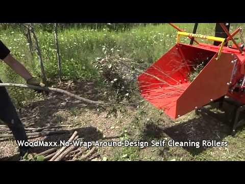 WoodMaxx WM-8M Mechanical Auto Feed 8" PTO Wood Chipper Action Video