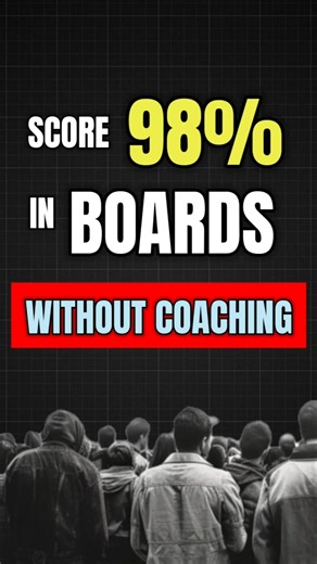 How to score 95% in boards without coaching | Board exam 2027 | #shorts