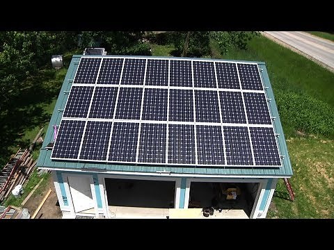 Garage Solar Panel Installation Day