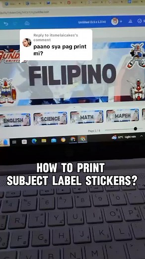 How to Print Subject Label Stickers Tutorial | Canva Design