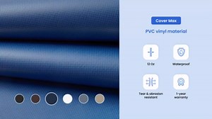 Covers & All Round Table Top Cover, 12 Oz Waterproof UV & Weather Resistant Patio Table Cover, Outdoor Table Cover for Patio Outdoor Furniture & Coffee Table (48" Dia x 4" H Inches, Beige)