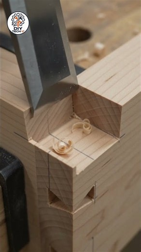 No Screws. Just Skill! 🪵 Perfect Through Dovetail Drawer Build #Shorts