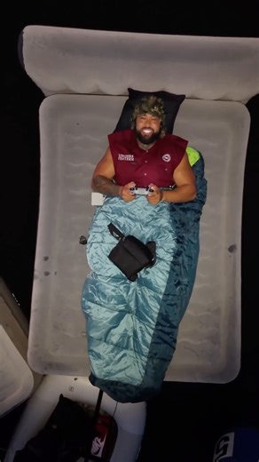 Jaden Laing on Instagram: "I spent an entire night in the middle of a lake on an air mattress 😂 Full video on my YouTube! 🎥"