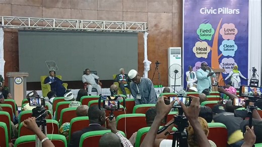 𝐇𝐀𝐏𝐏𝐄𝐍𝐈𝐍𝐆 𝐍𝐎𝐖 His Excellency President Dr Julius Maada Bio is officially launching the Civic Festival 2025 at the Youyi Building in Freetown. The event brings together civic leaders, youth advocates, and community actors to celebrate active citizenship and inclusive governance. The President’s presence highlights the Government’s strong support for citizen engagement and national unity. | State House Sierra Leone