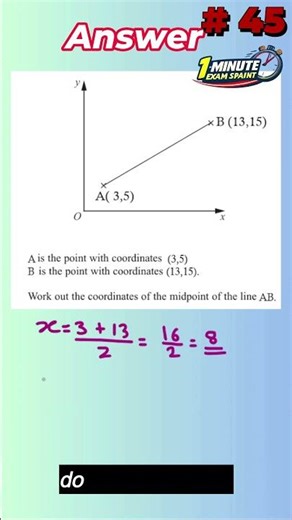 GCSE Maths Midpoint Question | 1 Minute Exam Sprint #45