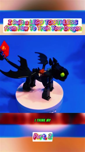 Building a Mini LEGO Toothless from How to Train Your Dragon