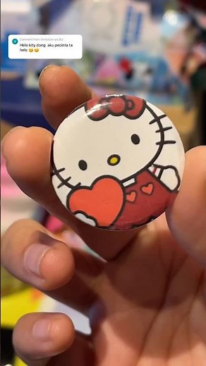 Hello Kitty Button Pin #hellokitty #button #diy #sanriogirl #hellokittystuff #sanrio
