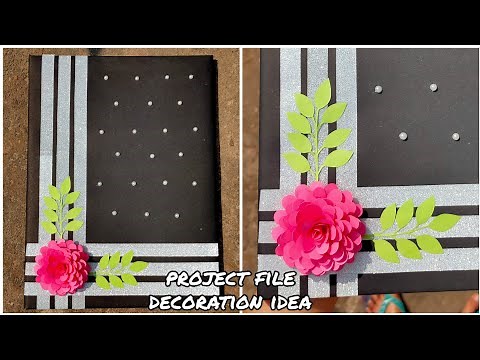 Easy project file decoration idea. Practical file, notebook, scrapbook, cover decoration idea.