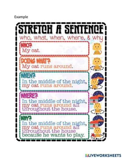 Stretch Sentences Grade 1 online exercise for
