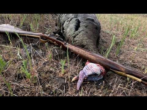 I hunted turkeys with a FLINTLOCK and Hand Carved Decoy!