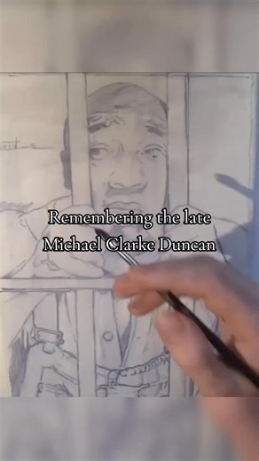 My painting of the late Michael Clarke Duncan as John Coffey in The Green Mile 💚 🎨 | Vincent Malone Art