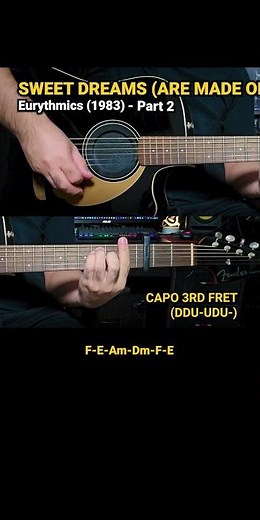 Sweet Dreams (Are Made of This) - Eurythmics (1983) Easy Guitar Chords Tutorial with Lyrics Part 2