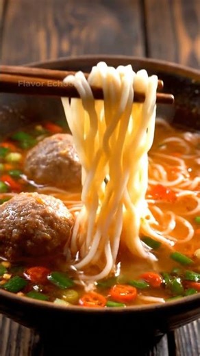 Spicy Meatballs (Bakso) ASMR 🍲 #food