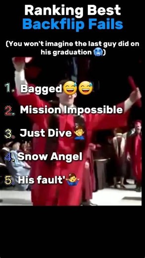 Definitely a wrong graduation back flip #funny #viral #funnymoments