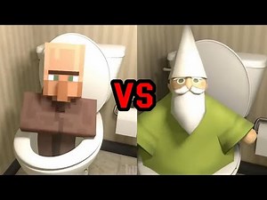 SKIBIDI TOILET MINECRAFT VILLAGER VS SKIBIDI TOILET GREEN WIZARD GNOME BATTLE