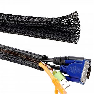 [Hot Item] Braided Cable Sleeve Split Sleeving Cord Management System for TV Computer Home Theater Office