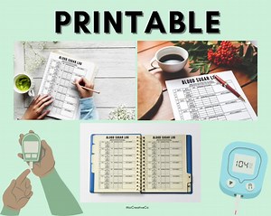 Blood Sugar Log | Diabetes Log | Printable Glucose Log | Daily Glucose Log | Blood Sugar Tracker | Glucose Tracker | Daily Diabetes Tracker - Etsy