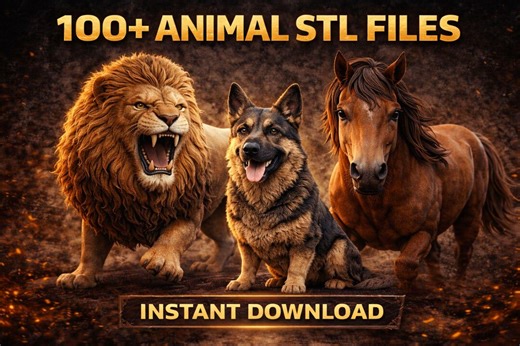 100  Animal STL Models for 3D Printing: Wild, Farm & Exotic (digital Download) - Etsy