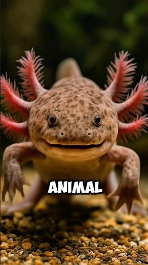 This is Smiling” Animal Can Regrow Its Brain 😳 axolotl #animals #rareanimals