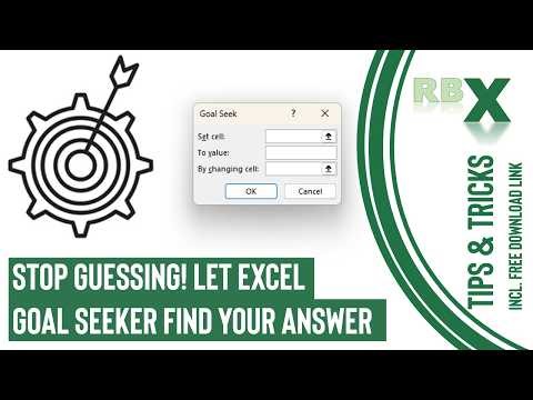 Stop guessing! Let Excel GOAL SEEKER find your answer!