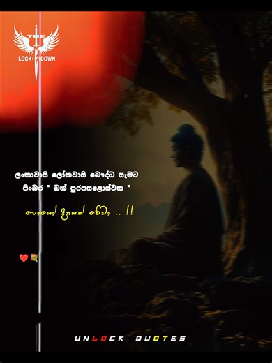 බක් පුරපසළොස්වක පොහෝ දිනයක් වේවා ❤️💐 #sinhalaquotes #viral #buddha #poyaday #foryou