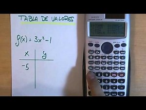 Como hacer una Tabla de valores con calculadora