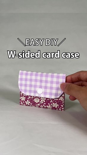 #両面カードケースの作り方 #ハンドメイド好きさんと繋がりたい #ハンドメイド #かわいい#easydiy #sewing #diyproject #sewingtiktok #sewinghacks #sewingtutorial #howto #handmade #sewingtips #sewingdiy #cardcase #カードケース