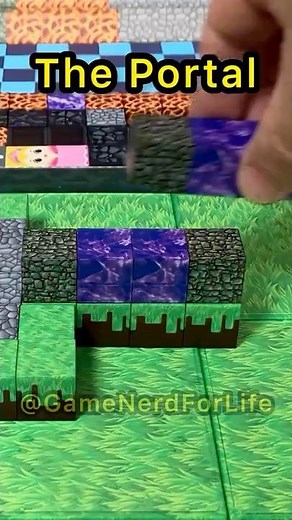 🚪 Magnetic Minecraft Blocks: The Second Nether Portal MOC IRL 🔥