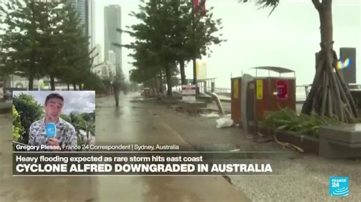 Tropical cyclone Alfred downgraded in Australia