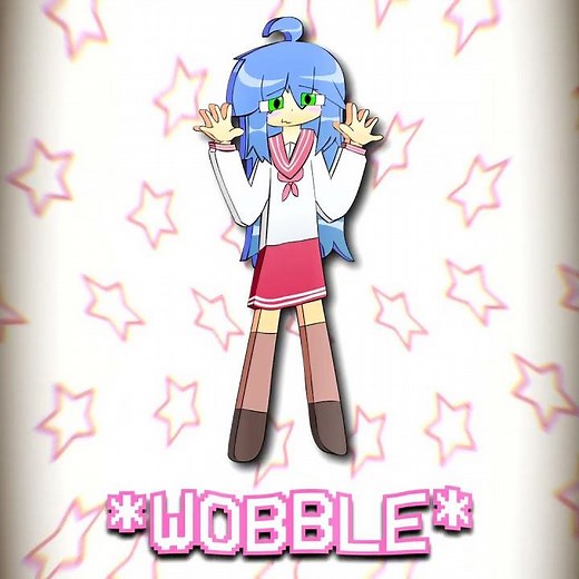 Konata Izumi Flattened Wobble (Looping Animation)