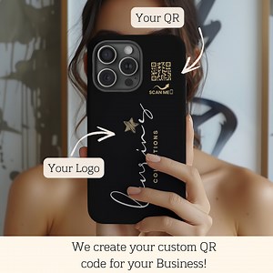 Custom Phone Case With Logo and QR Code, Customized Case Matte, Customized Case iPhone Logo, Business Social Media, Custom Business Logo - Etsy