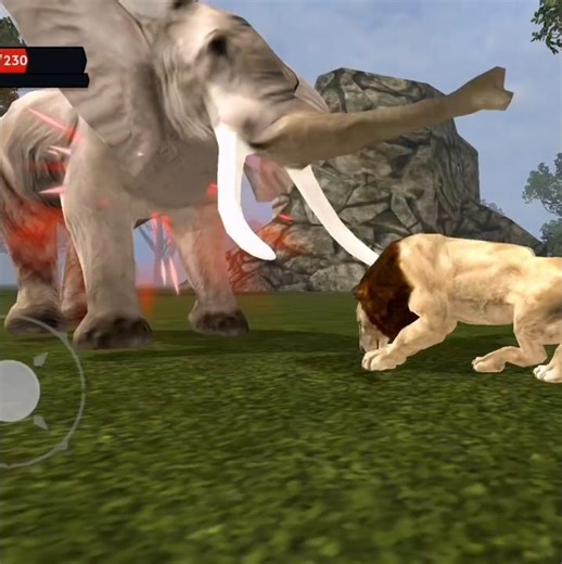 Wild Lion 🦁 V's Big Strong Elephant 🐘 Animal Battle #lion #games