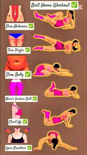 6 exercises to burn side waist & pot belly fatOne set of movements to solve #bigbelly (#fakehipwidth
