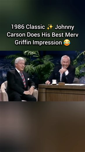 1986 Classic ✨️ Johnny Carson Does His Best Merv Griffin Impression 😂
