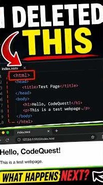 What Happens If You Delete HTML's Most Important Tag? 😳