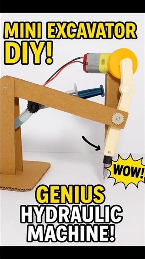 DIY Mini Hydraulic Excavator | Genius Engineering Project!
