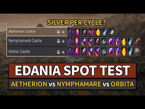 Comparing Aetherion vs Nymphamare vs Orbita Silver Per Cycle Test | Black Desert