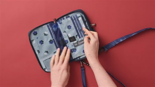 Watch Lug Women＇s Convertible Wallet Crossbody-Quickstep, Shibori Blue on Amazon Live