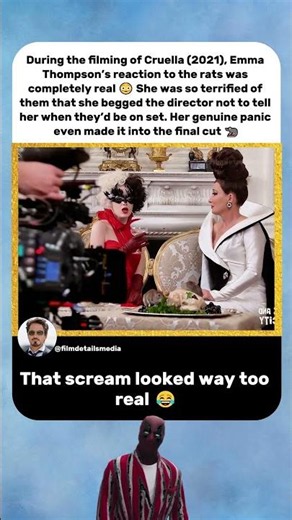 Emma Thompson’s Panic Around the Rats Was Completely Real 😳 | Cruella (2021)
