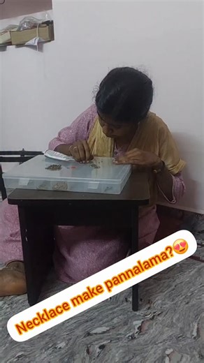 Daddy aari work's on Instagram: "Necklace set pannalama?😍 @daddy_aari_work #trending #free class #thread bangle #instagram #viral vedio"