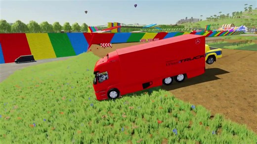 Transporting Emergency Vehicles in Farming Simulator 25