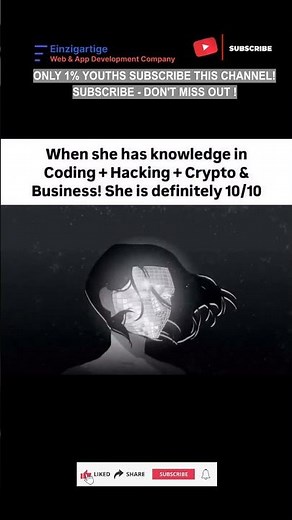 Subscribe 👍 Like ❤️ | She Knows Coding, Hacking, Crypto & Business #shorts #viral #youtubeshorts