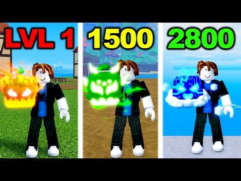 Noob To Max Using Only The FRUIT GACHA In Blox Fruits