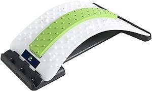 Lumbar Back Stretcher, Back Cracker Device for Spinal Decompression Massager with Adjustable Levels Use for Sciatica Back Pain Relief - White
