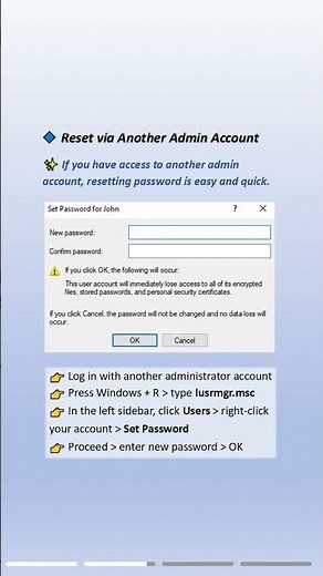 Reset Your Forgotten Windows Login Password