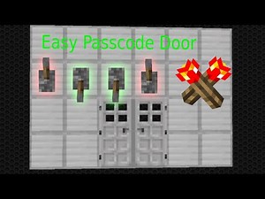 EASY Minecraft Lever Password Door Tutorial (Java/Bedrock)