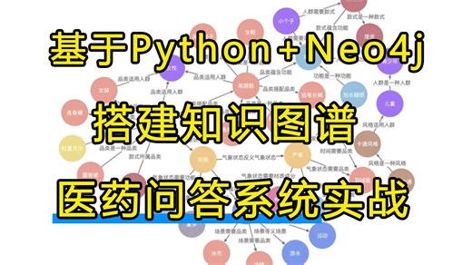 基于Python Neo4j搭建【知识图谱医药问答系统】！计算机博士手把手带你3小时轻松打造！原理解读 企业级项目实战！包教包会！
