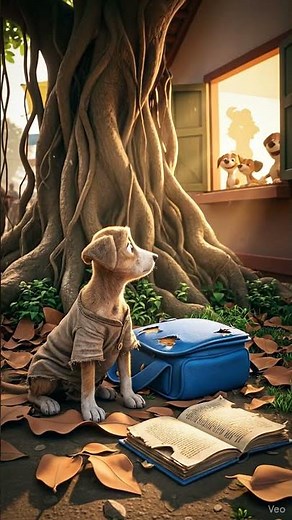 A Tired Poor Puppy Under the Banyan Tree | Emotional 3D Pixar-Style Short Scene