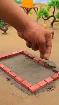 Realistic Mini Concrete Swimming Pool Build | Miniature Construction #minibricks #minipool